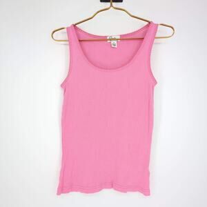 Lilly Pulitzer Vintage Pink Sleeveless Ribbed Cotton Tank Top - Size XS - GUC